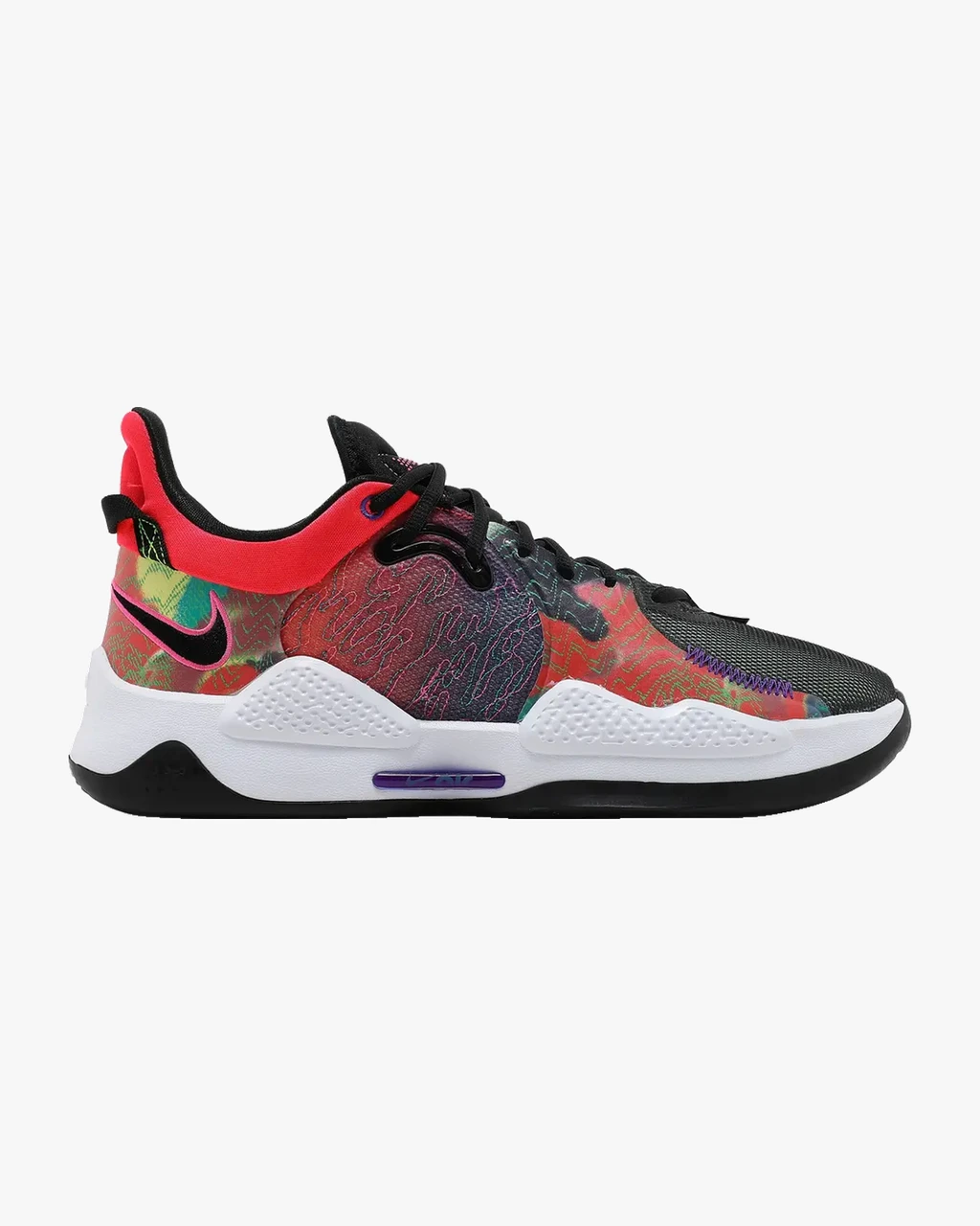Nike PG 5 'Multi-Color' Bright Crimson/Fierce Purple/Barely Volt/Black