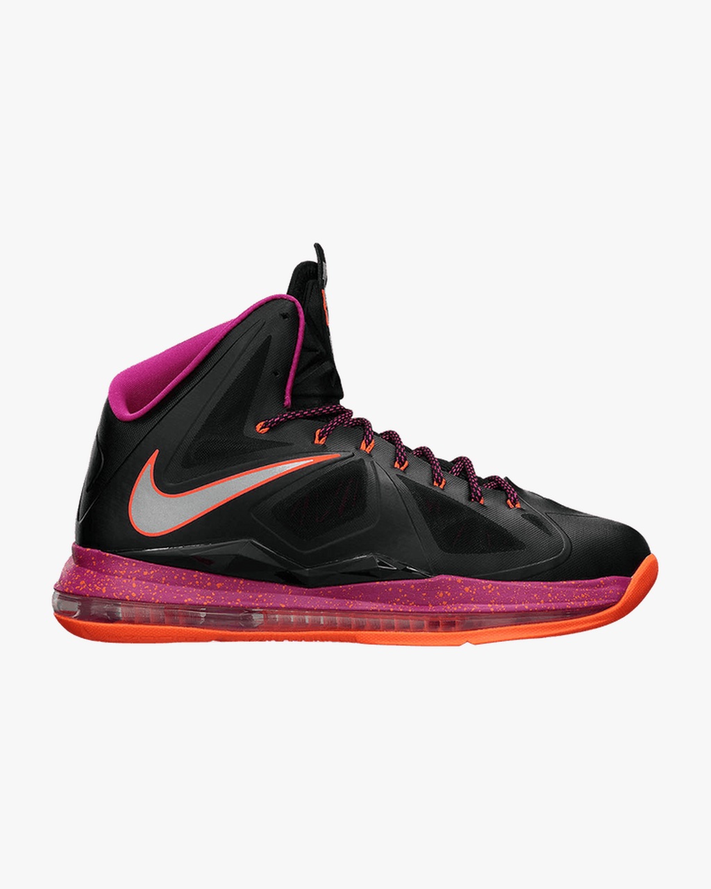 Lebron X Floridian  Black/Metallic Silver-Total Orange-Fireberry