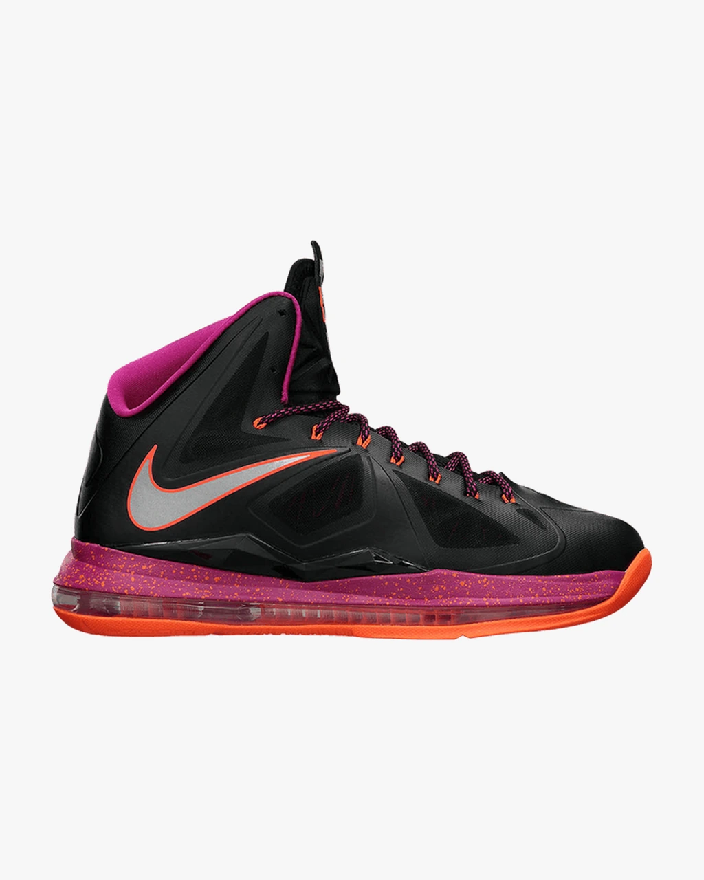 Lebron X Floridian  Black/Metallic Silver-Total Orange-Fireberry