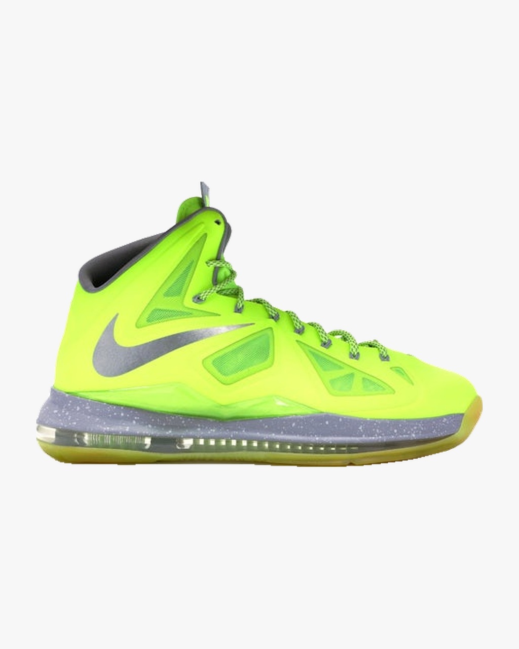 Nike LeBron X Volt  Volt/Wolf Grey-Pure Platinum